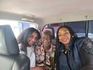 Zaineb [white T-shirt, her mother and Ruth]